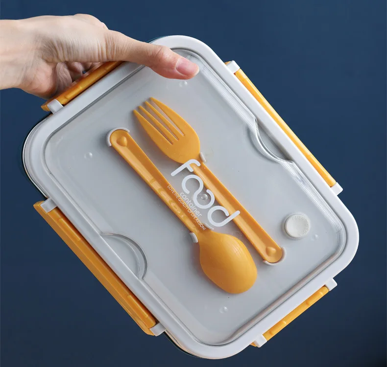 Food heating box kid tiffin lunch box bento box stainless steel leak proof food containers in bulk