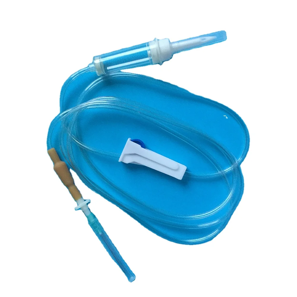 Disposable medical iv infusion set with needle