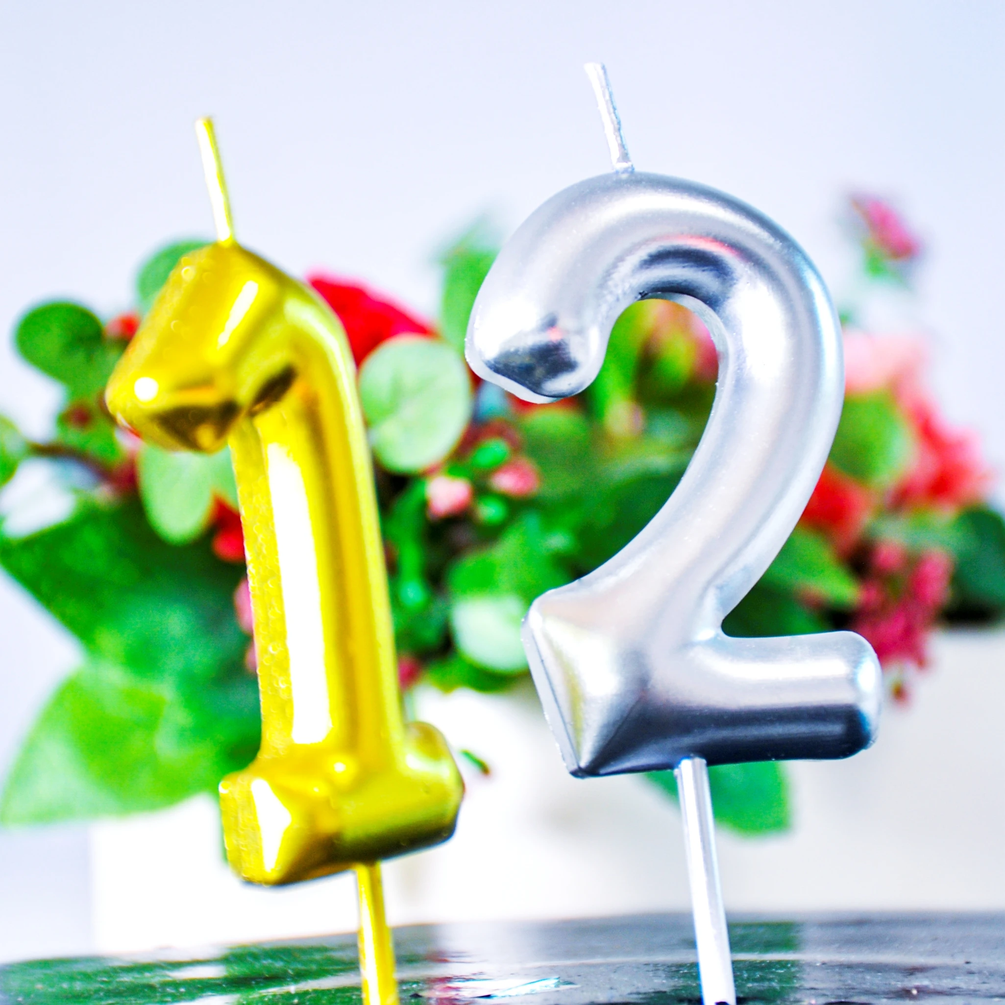 Spot decoration number 0 to 9 Birthday Party Cake Candle gold popular design