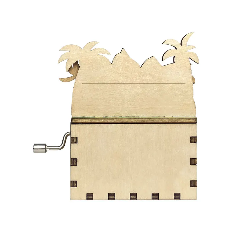 Dinosaur World Hand Crank Music Box 3d Jigsaw Puzzles DIY Toy for Kids Mini Wooden Music Box Creative Gift