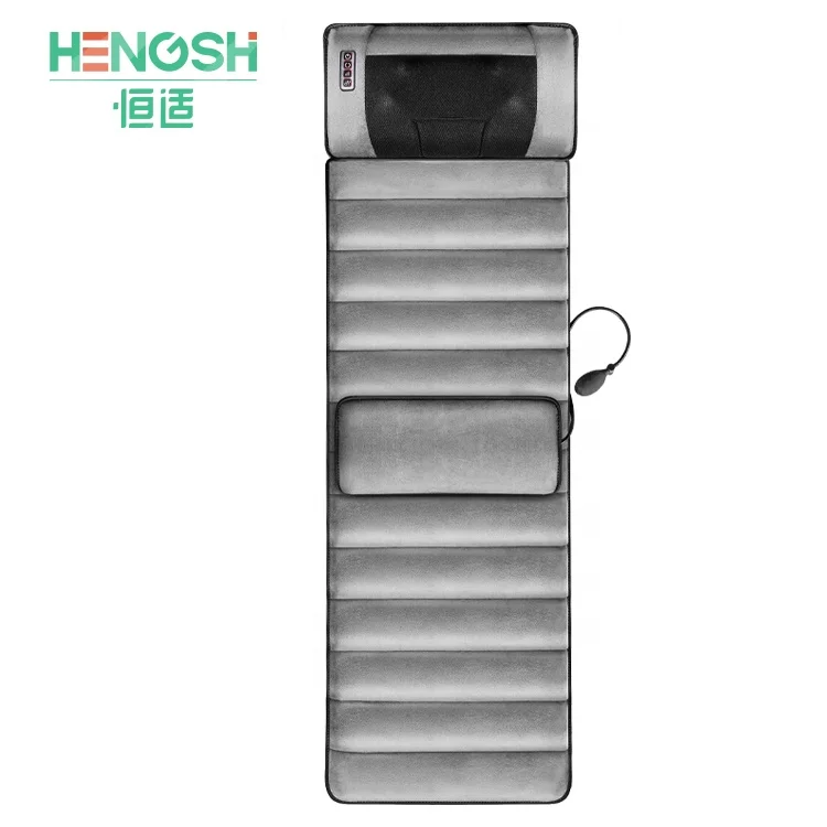 Remote control body massage cushion shaitsu and vibration thermal massage mattress