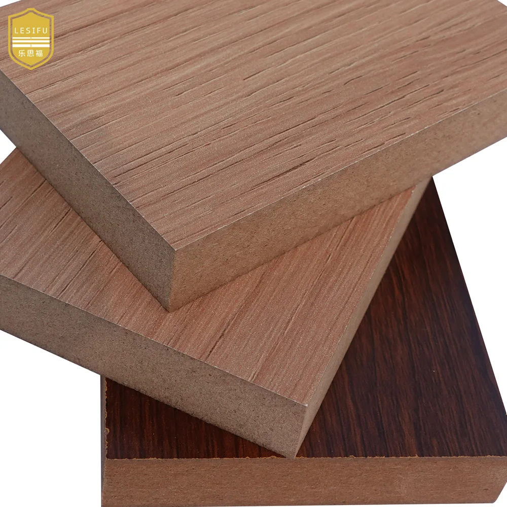Lesifu cheapest 18mm E1 E2 E0 grade glue Melamine MDF Board