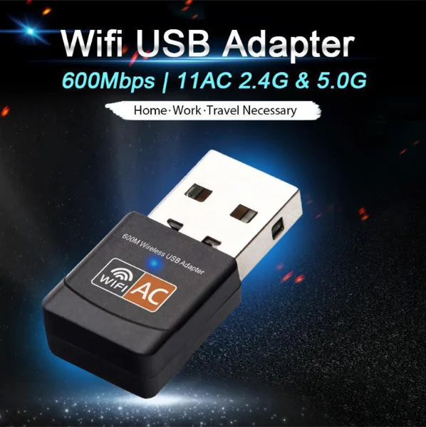 Высококачественный USB-ключ с бесплатным драйвером PIX-LINK 600 Мбит/с двухдиапазонный USB-адаптер Wi-Fi сетевой