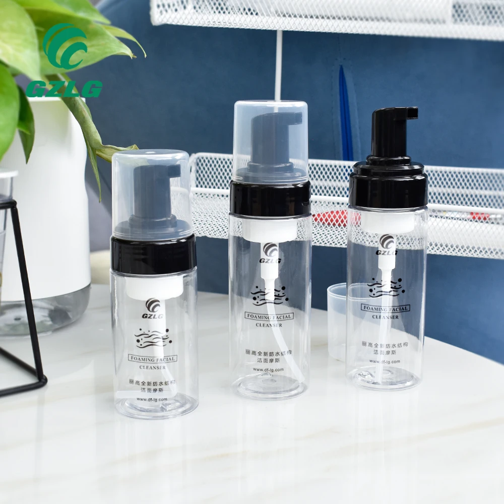 
PCR Eco-friendly Gzlg Manufacturer Wholesale Empty Foam Pump 100Ml Bottles Black Foam Pump Bottle 