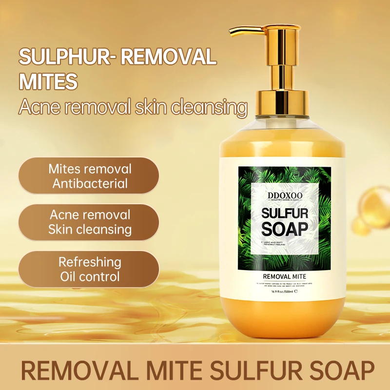 DDO Anti Bacterial Sulfur Bath Medicated Body Wash Acne Sulfur Soap Liquid