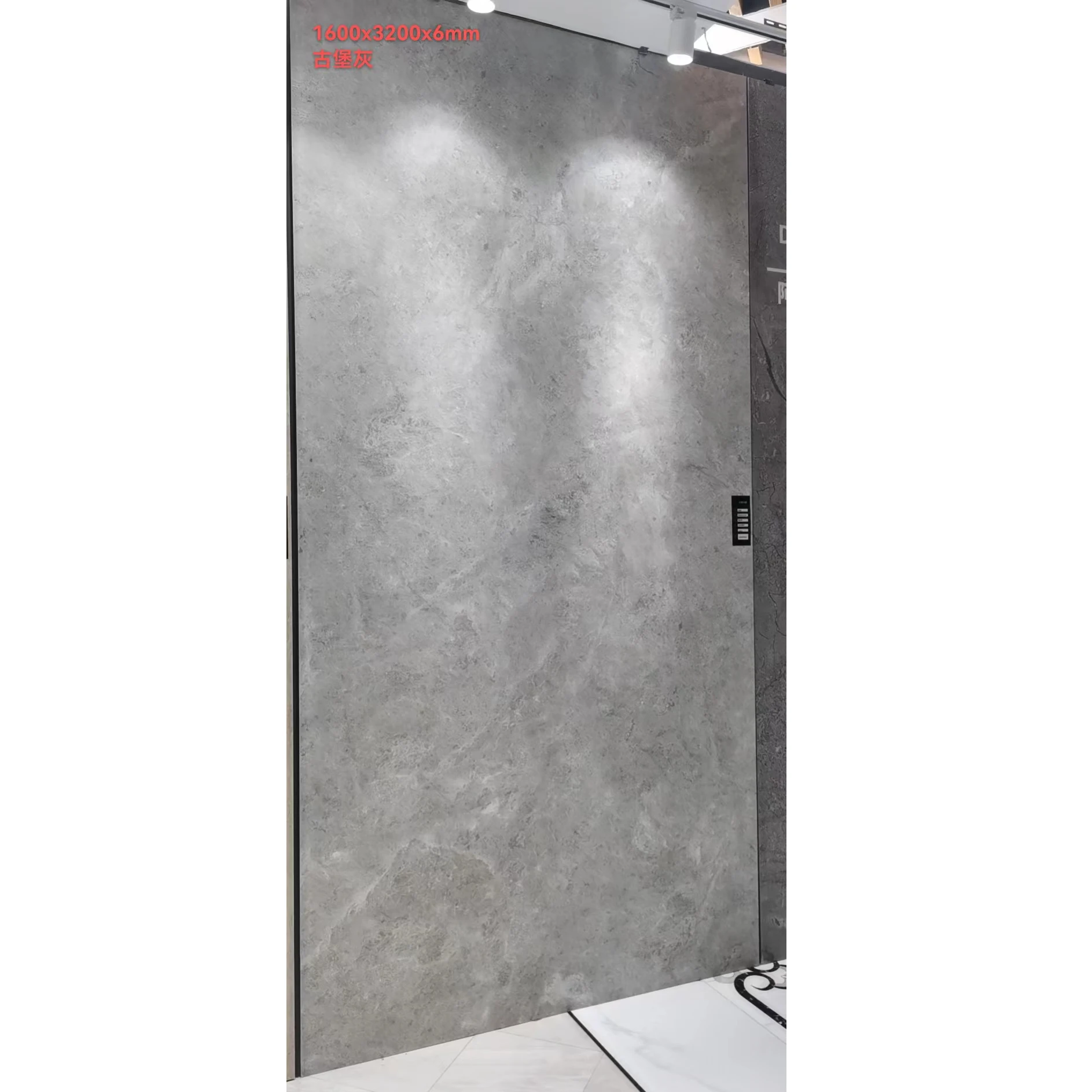 Grey 1600x3200x6mmmm sintered stone floor and wall tiles