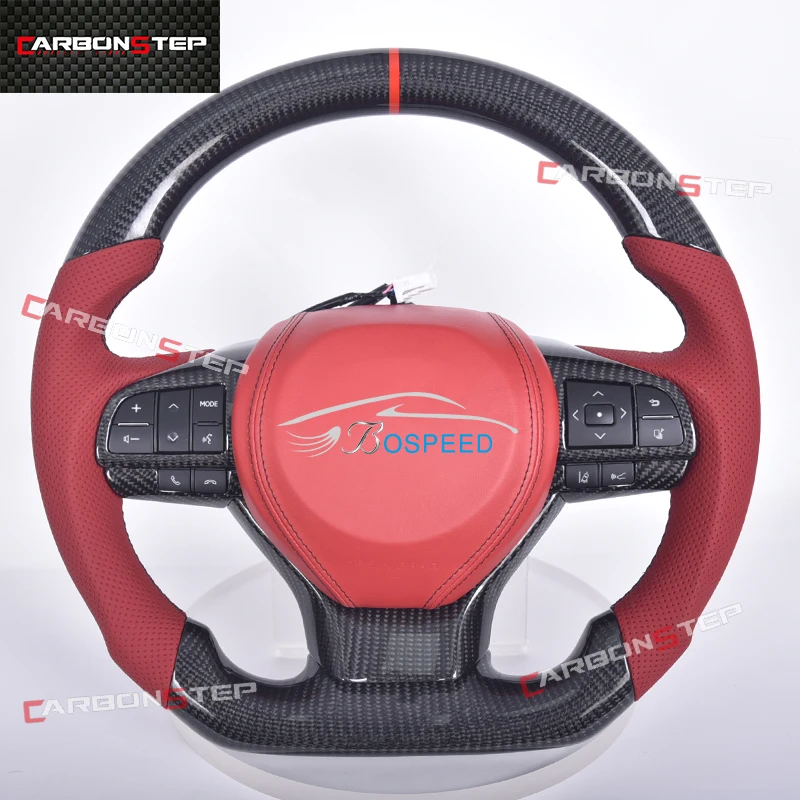 Car Suede Leather Carbon Fiber Steering Wheel  For Lexus IS250 IS350 F RCF ISF GS350 RX350 ES350 ASH LX570 IS300 GX460 GSl10