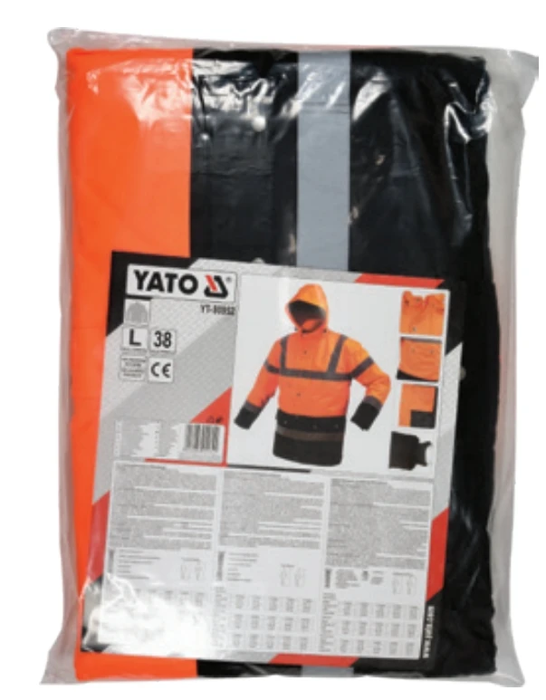 YATO YT-80953 HI-VIS ORANGE WINTER JACKET SIZE XL REFLECTIVE WATERPROOF WINTER SAFETY JACKET HEALTH&SAFETY ARTICLES HAND TOOLS