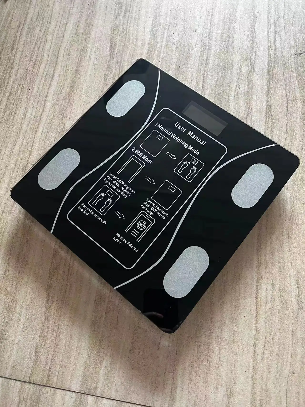 Bluetooth Body Fat Scale with Large LCD Screen and OKOK Mobile App