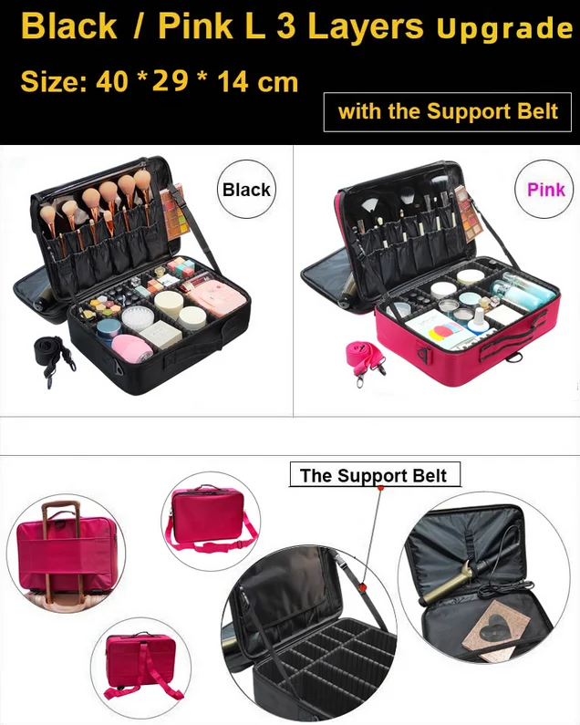 Manufacturer Waterproof custom cosmetics case makeup storage cosmetic bag travel makeup case travel pouch bag