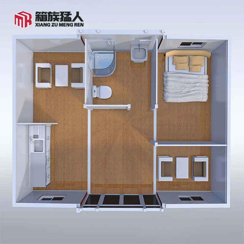 Easy Assembly 20ft expandable container house 3 bedrooms prefab foldable tiny house 40ft casa with bathroom