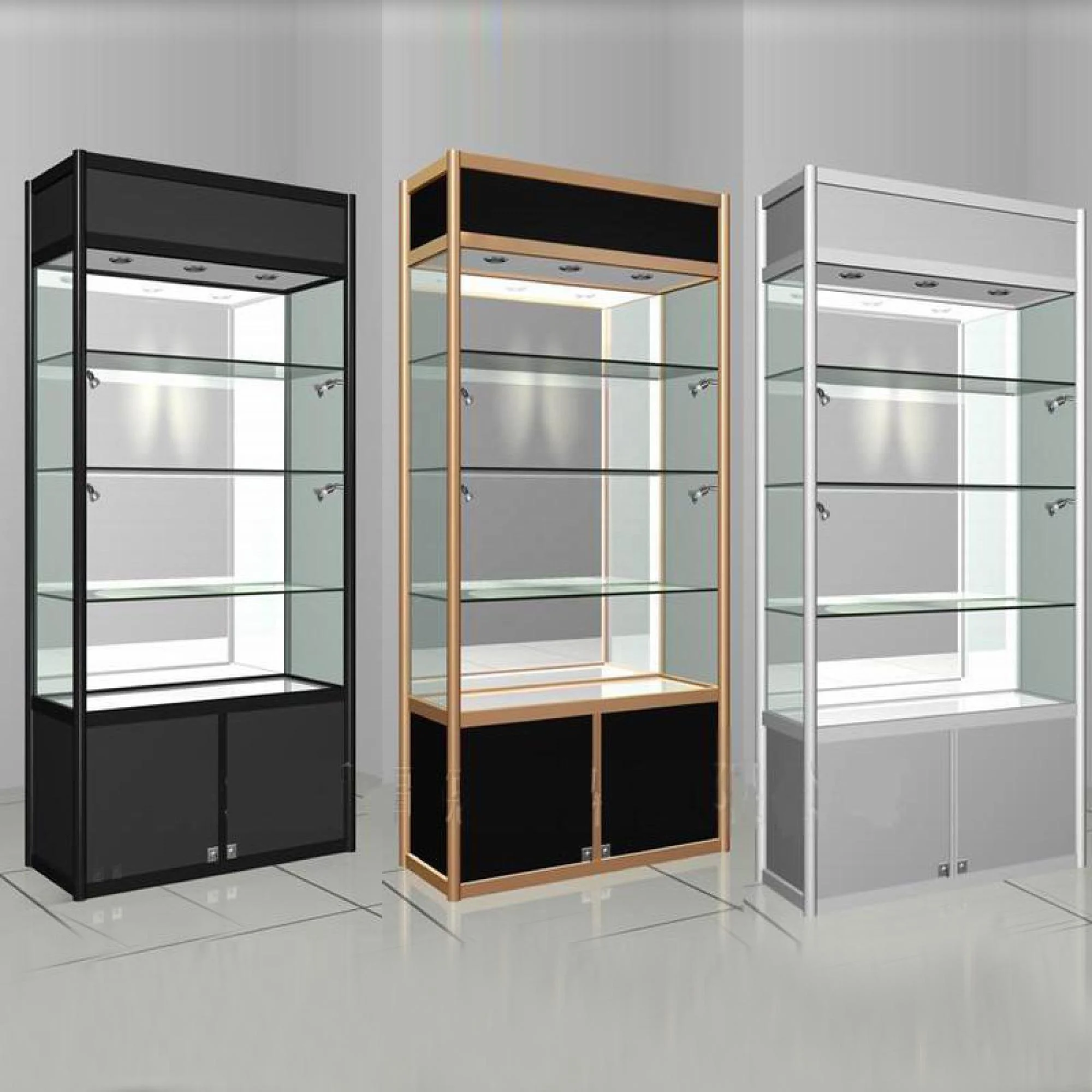Beauty salon image skincare product glass display cabinet customization showcase glass display cabinet