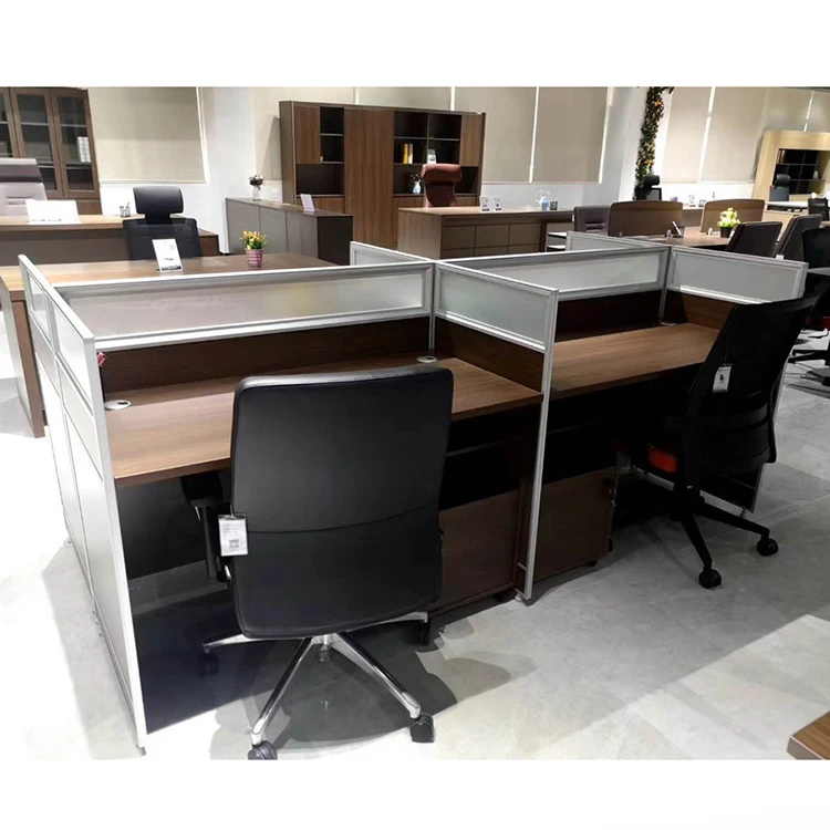 4 Seater Work Bench Modular Office Desk Call Center Partition Table