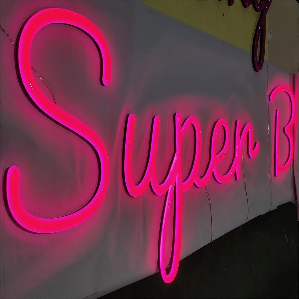 Custom Barbie Colorful Logo Business Indoor Outdoor Acrylic Letters Electronic Signs 3d Channel Letter Sign Acrylic Neon Sign