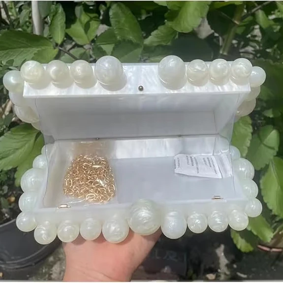 Женский клатч из акрилового мрамора