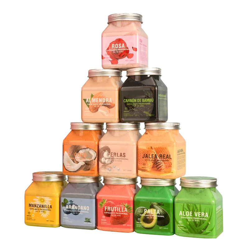 Fruit natural body scrub Deep Cleansing private label organic body scrub exfoliate skin OEM wholesale custom package 500ml