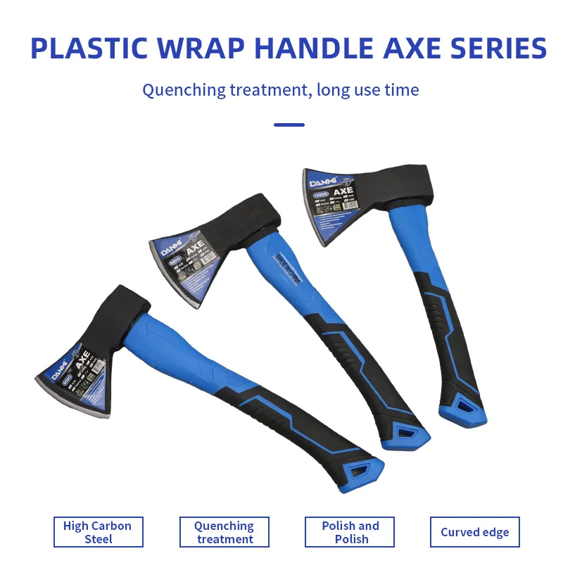 DANMI Hot Sale Professional Hand Tool Outdoor Camping Chopping Axe Anti-Slip Handle Splitting Kindling Wood Felling Axe