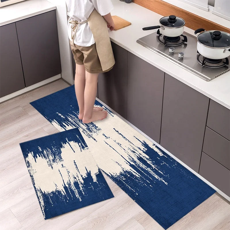 Notdic Anti Slip 2 Piece Kitchen Floor Carpet Rugs And Mats Set Waterproof Cushioned Kitchen Floor Carpet Mats