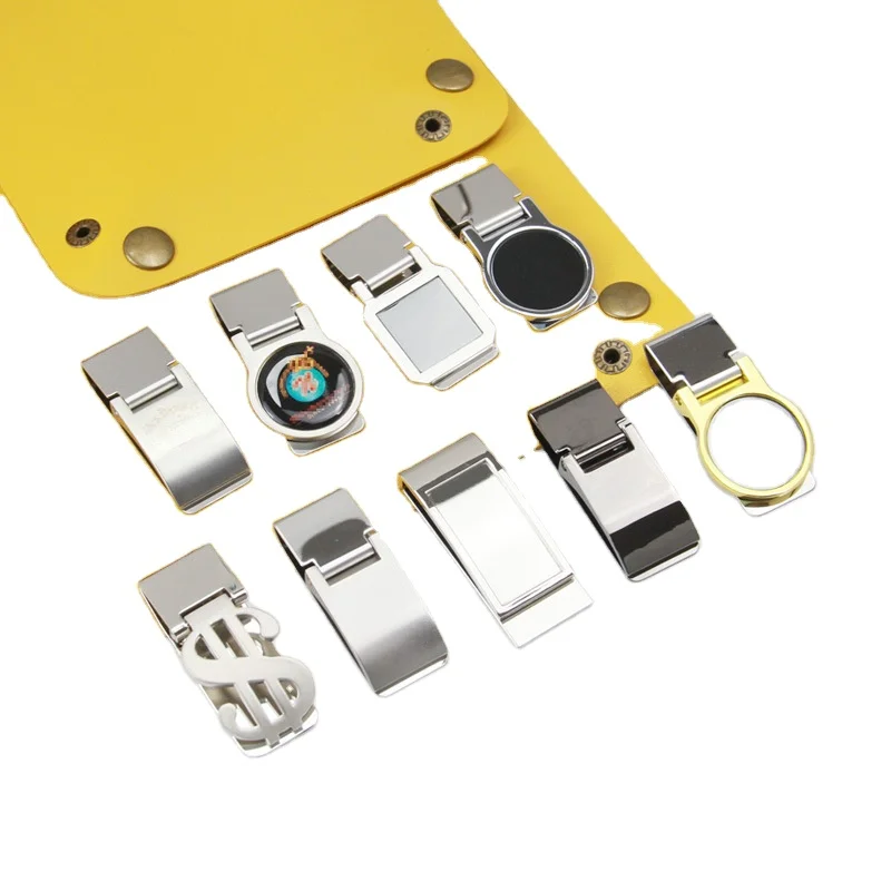 New Design Durable Custom Logo Minimalist Rfid Blocking Metal Man Smart Airtag Wallet Card Holder With Money Clip