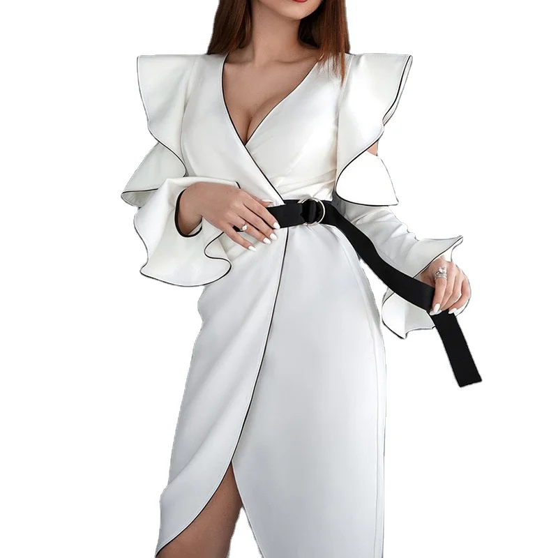 New Summer Women Casual Dresses Sexy V-neck slim dress dress skirt