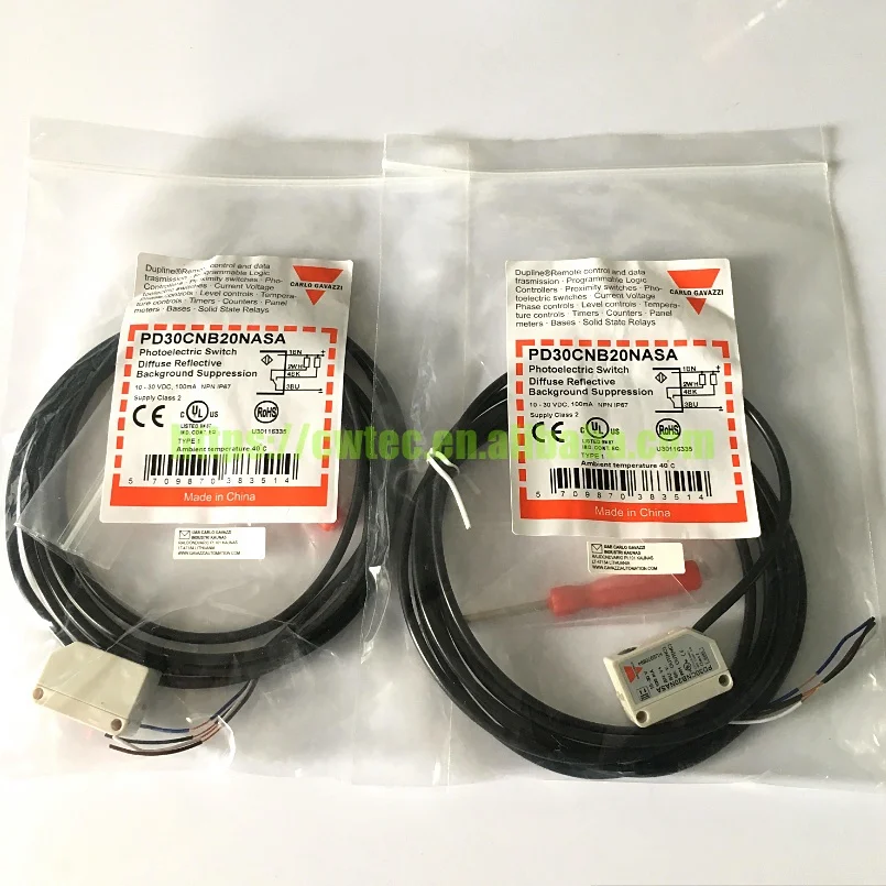 New arrival original Sensing Range 200mm 10-30VDC carlo gavazzi npn photoelectric sensor PD30CNB20NASA