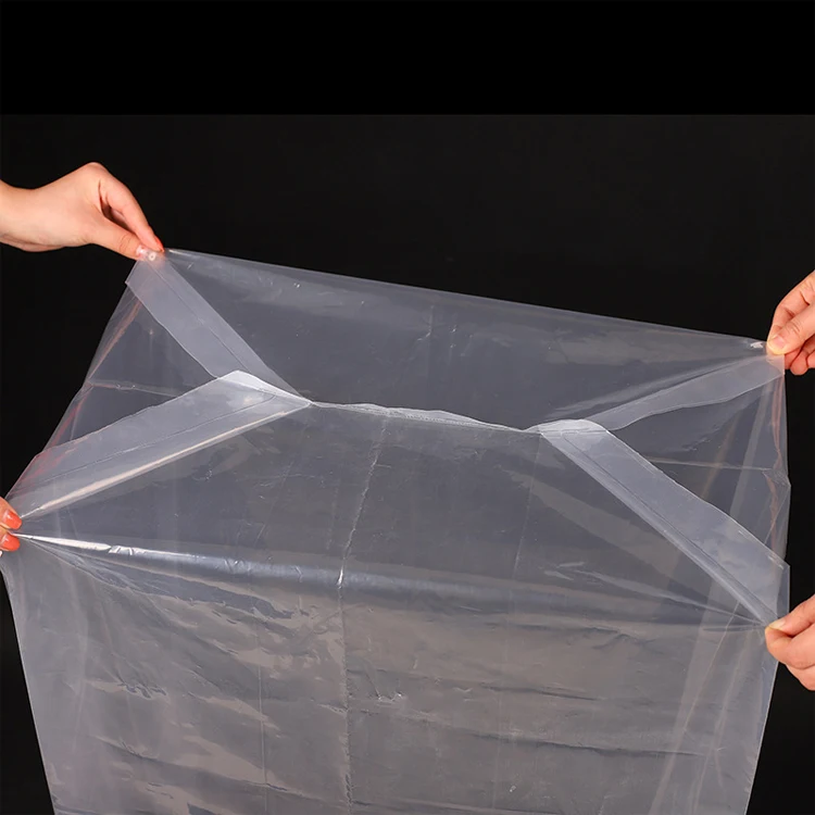 custom HDPE LDPE box carton square bottom dust liner plastic bag