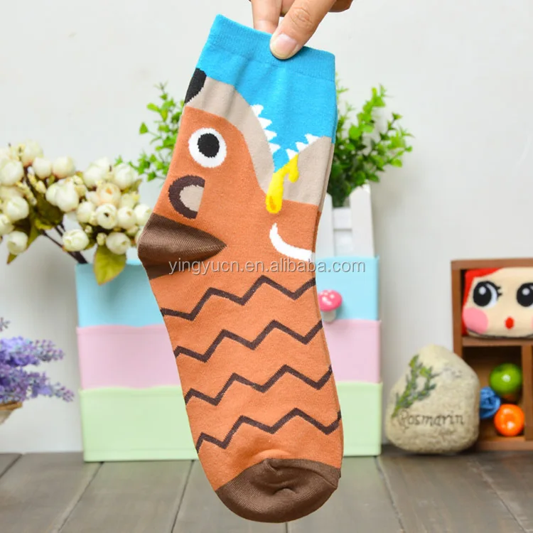 2021 Hot Sale  Korean Style Animal Socks Fashion Novelty Warm Cartoon Crew Socks Comfortable Breathable Cotton Socks