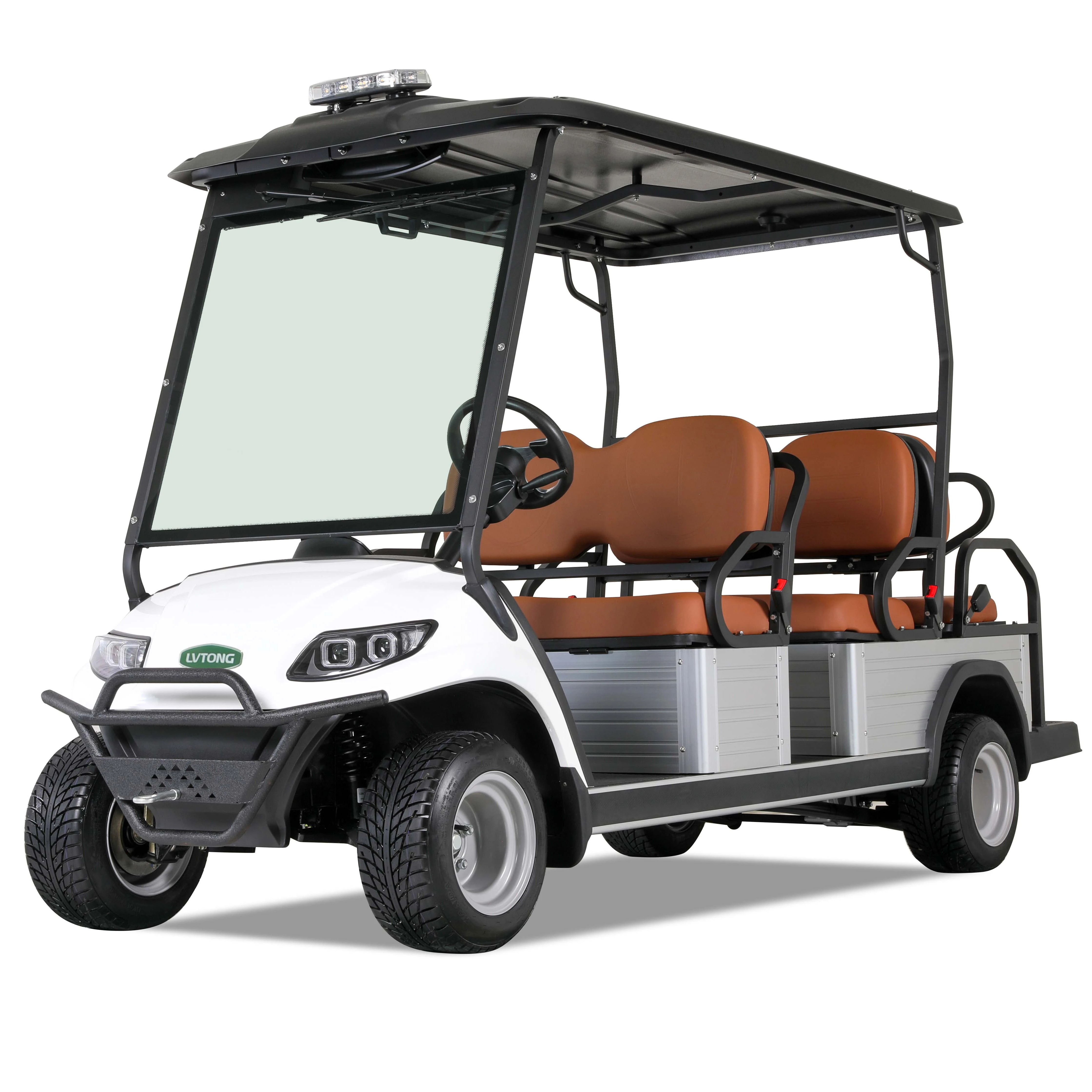 Electric 6-Seater Golf Cart with Cargo Box 5kw Motor 72v/48v Battery CE Certified