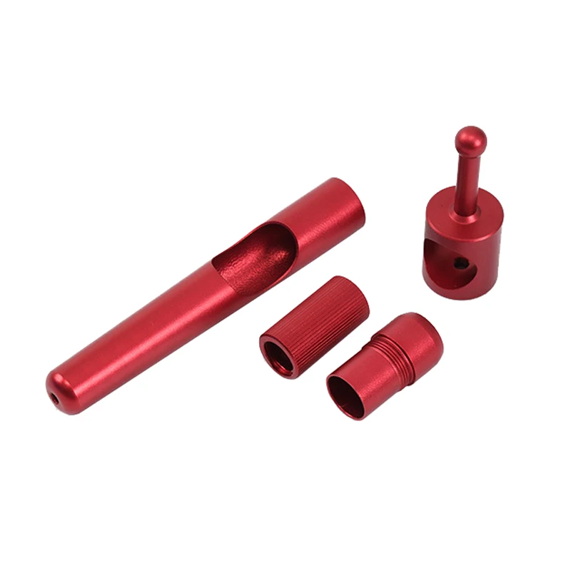 Precision Lathe Metal Turning  Parts CNC Machining Parts Custom Anodize Aluminum Rod