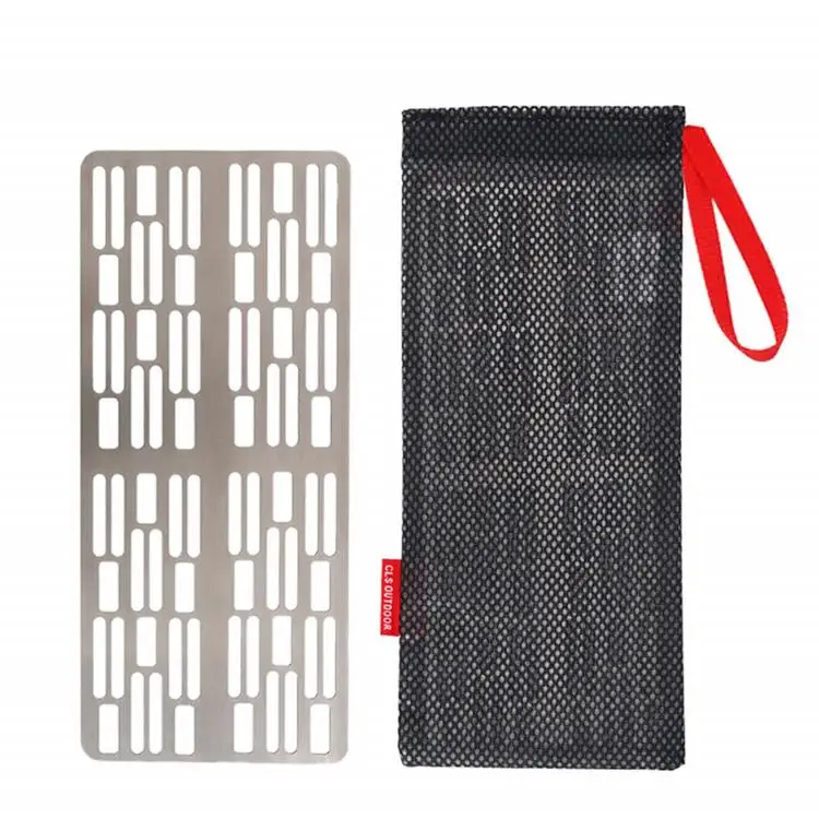 
Outdoor portable 304 stainless steel grill net camping card stove barbecue grill grill pan net camping tool 
