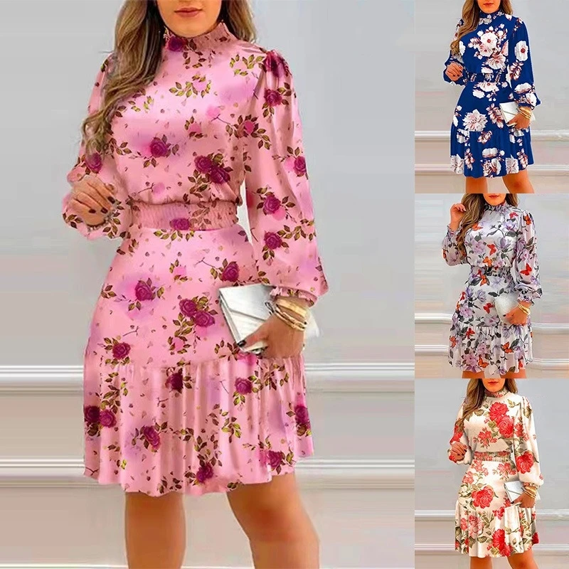 2024 Women Dresses Fashion Casual Dress Women Floral Printed Maxi Women Dresses Sundress