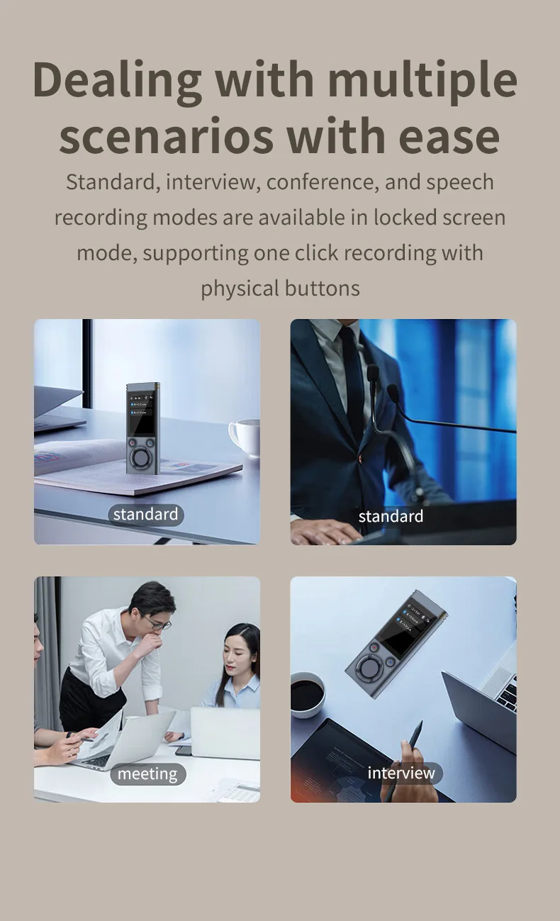 Supports 138 languages portable voice translator is suitable for learning and transcribing class meeting recordings