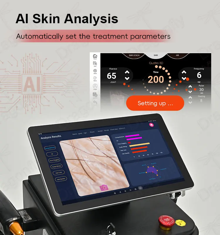 diode laser 980 nm hair removal machine 4 wavelengths with skin analysis technology 1200w 1600w 1800w 2000w 2400w for choice