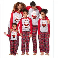 Neutral Baby Big Boys Cotton Red Plaids Matching Xmas Pajama Soft Feminino Inverno Family Christmas Sleepwear Set For Kids