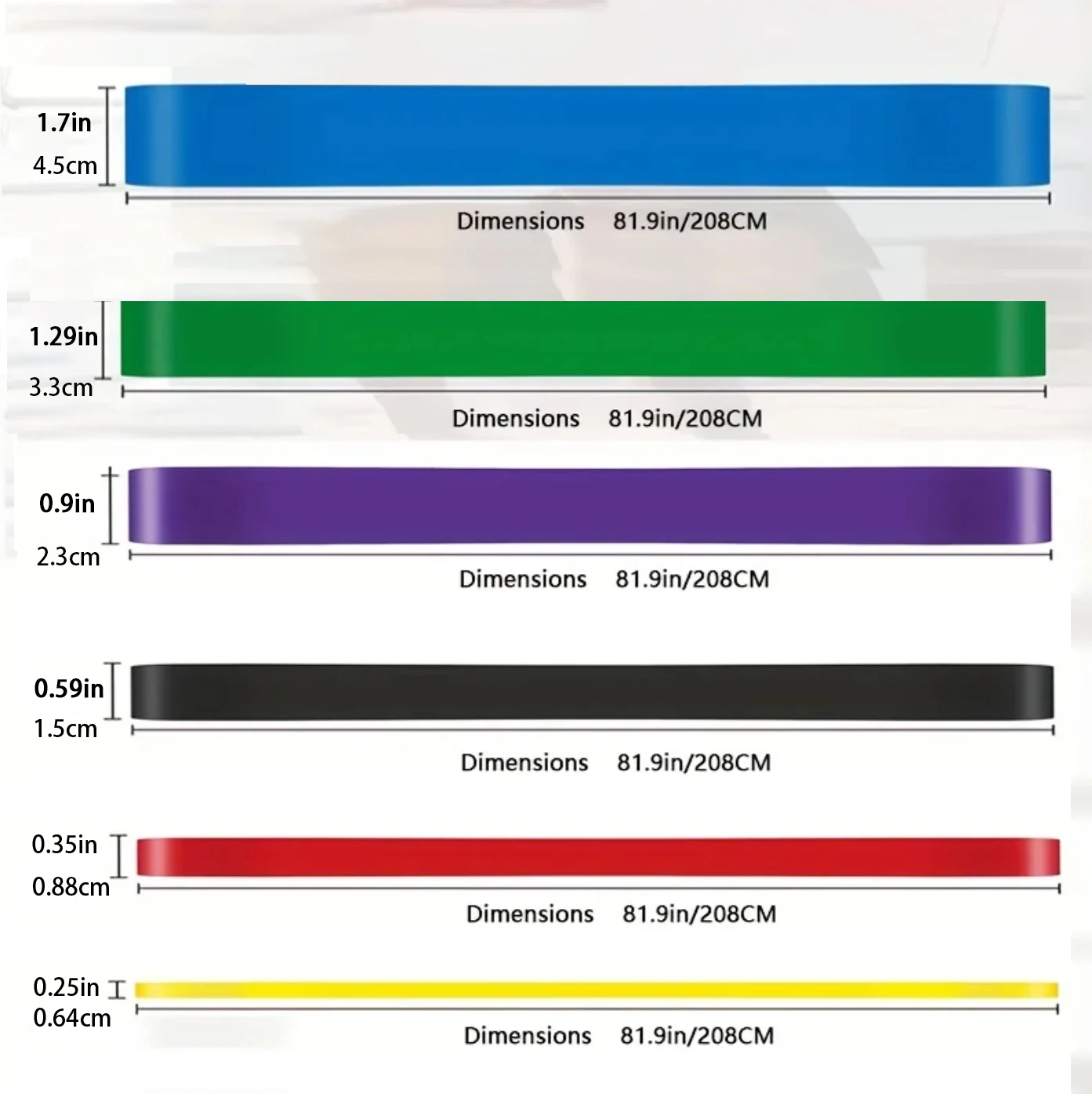 Customizable Pull Up Assistance Stretch Bands Set TPE Elastic Power Resistance Band