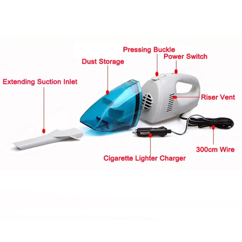 12V DC Mini Portable Handheld Wet Dry Car Seat Vacuum Cleaner In Strong Motor