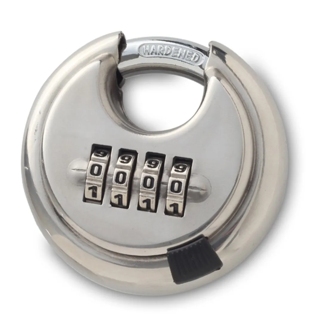 
4-Digit Stainless Steel Keyless password disc pad lock 