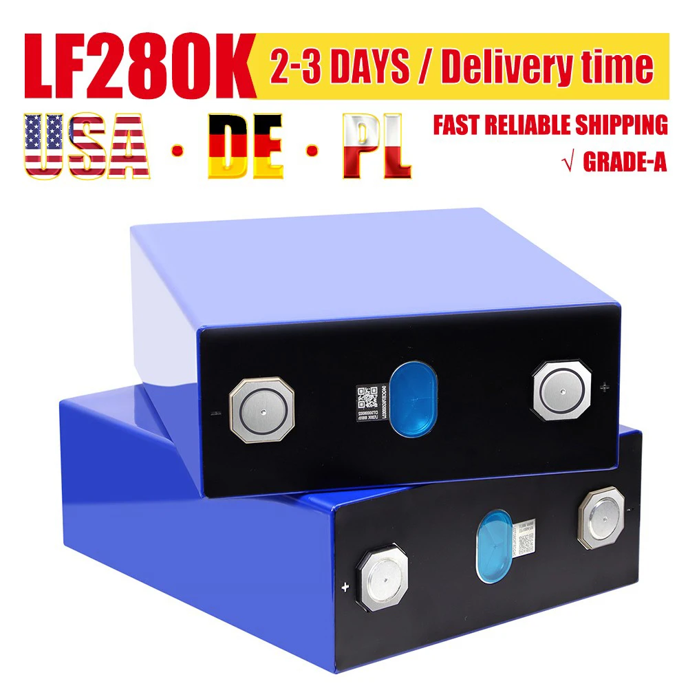 EVE EU Stock LiFePO4 LF280K 3.2V 280K Batteries 280Ah Prismatic Cells 8000 Cycle Life Home Energy Storage 280ah