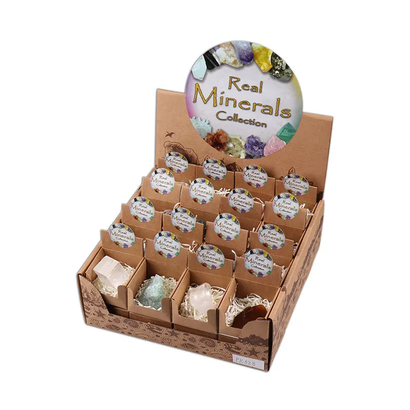 PK528 18 pcs Natural Real Mixed Speciment Minerals Collection