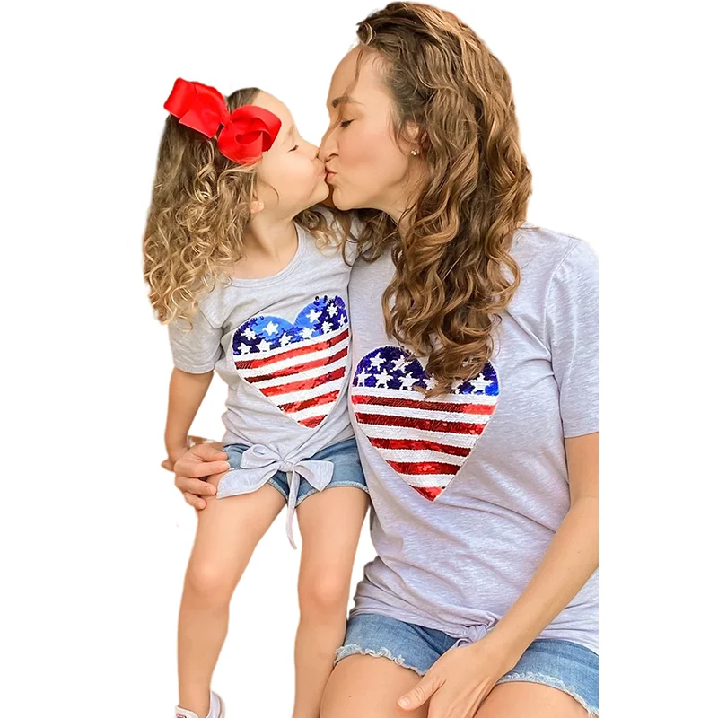 
Parent-Child Mother And Daughter Family Matching Printed T-Shirt 
