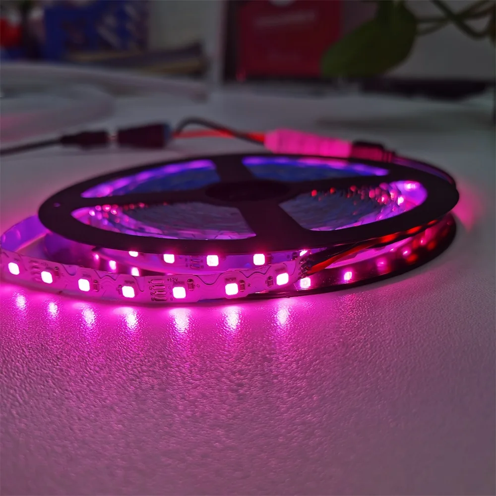 DC12V RGB SMD5050 светодиодная S-образная лента с белой силиконовой неоновой