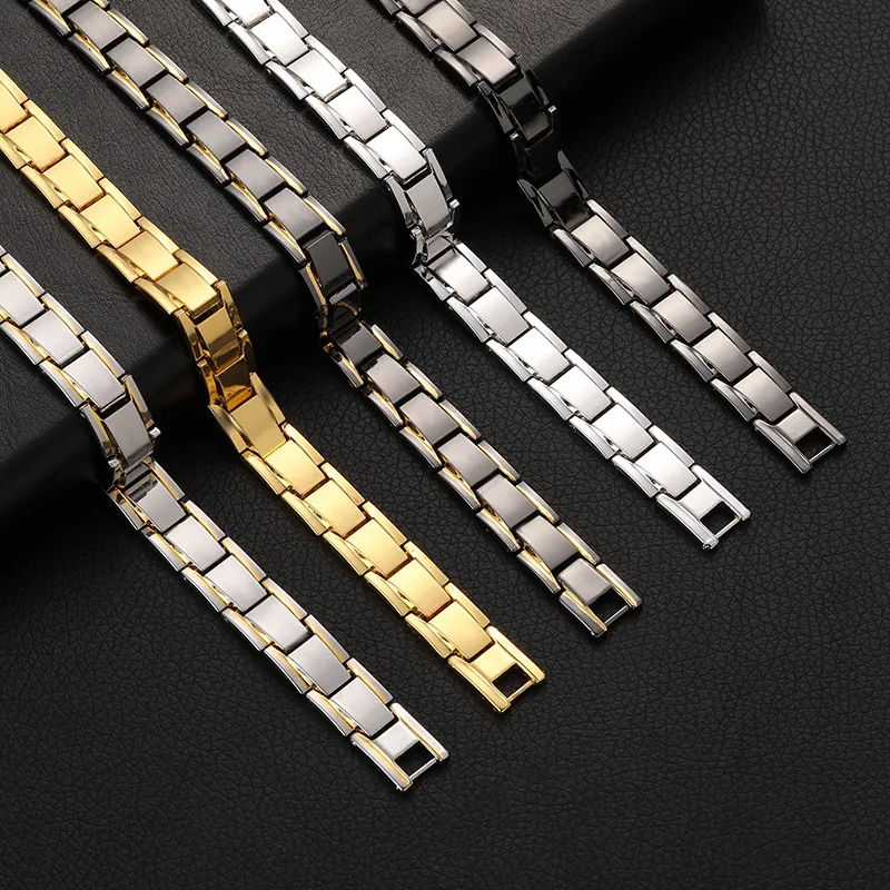 
New fashion neodymium bracelet women magnetic infrared ion magnet Titanium steel bracelet men wholesale 
