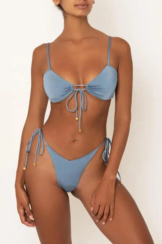 2023 Bikini Swimsuit Solid Color Bikini Set Solid/Print Swimwear Sexy Biquini Bathing Suit Women Bikinis String Beach