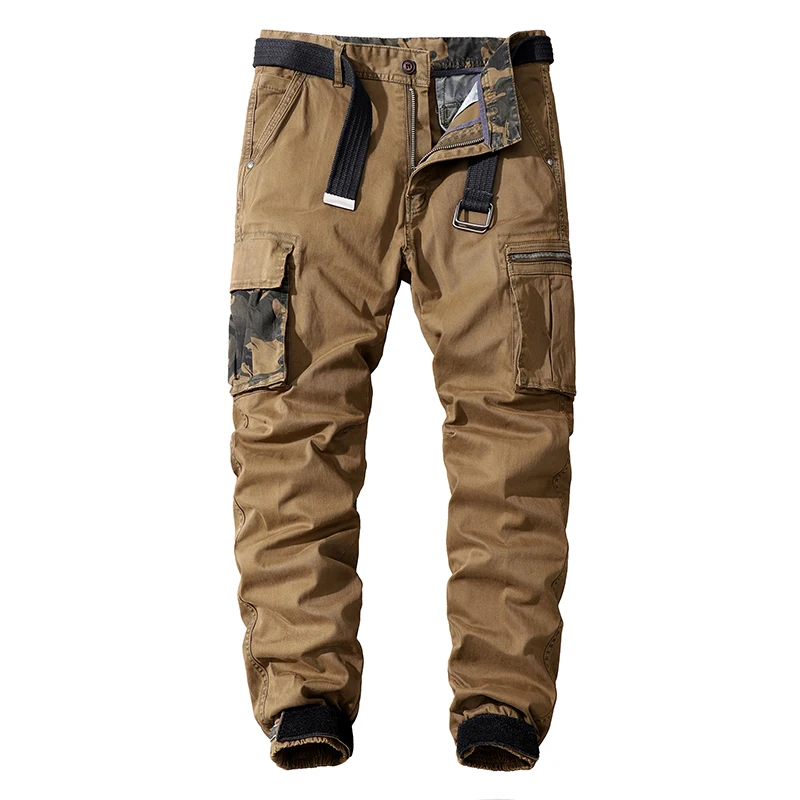 
Wholesale Mens Cargo Pants Harajuku Streetwear Joggers Color Block Cargo Joggers Pants With Side Pockets 