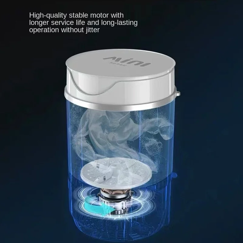 Household Automatic Blu-ray Bacteriostatic Portable Mini Washing Machine Dormitory Baby Underwear Socks Washing Machine