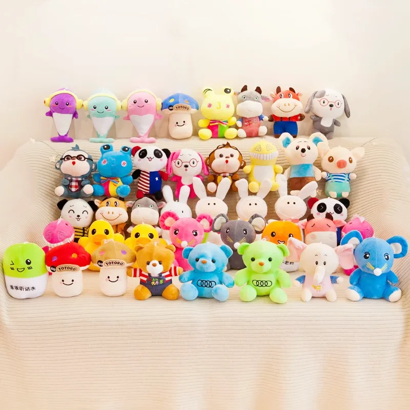 Factory Wholesale 20cm Mix Embroidery Stuffed Animal Plush Toy Crane Machine Plushie Doll Vending Claw Machine Plush Toy