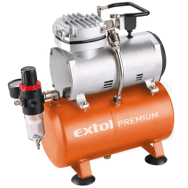 8895300 EXTOL 150W 3L Премиум бесшумные Поршневые воздушные компрессоры для пистолета-распылителя и других пневматических