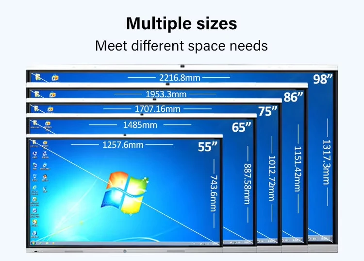 110-Inch High Quality Interactive Android Smart Screen TV Android Interactive Panel Whiteboard Type for School Use