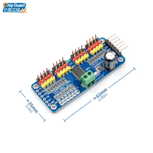 PCA9685 16 Channel PWM Servo Motor Driver I2c Interface Shield Module