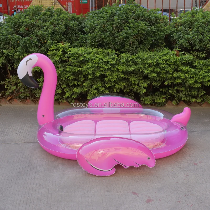 New Light-up Inflatable Pool Float Chair with Remote Control, Solar Powered Flamingo Pool Float